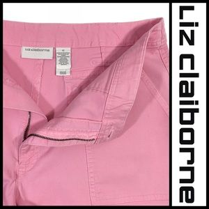 LIZ CLAIBORNE Pretty In Pink Lightweight Summer Shorts Size 12